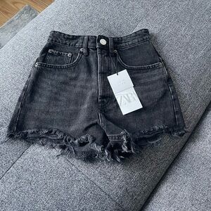Zara high waisted frayed shorts